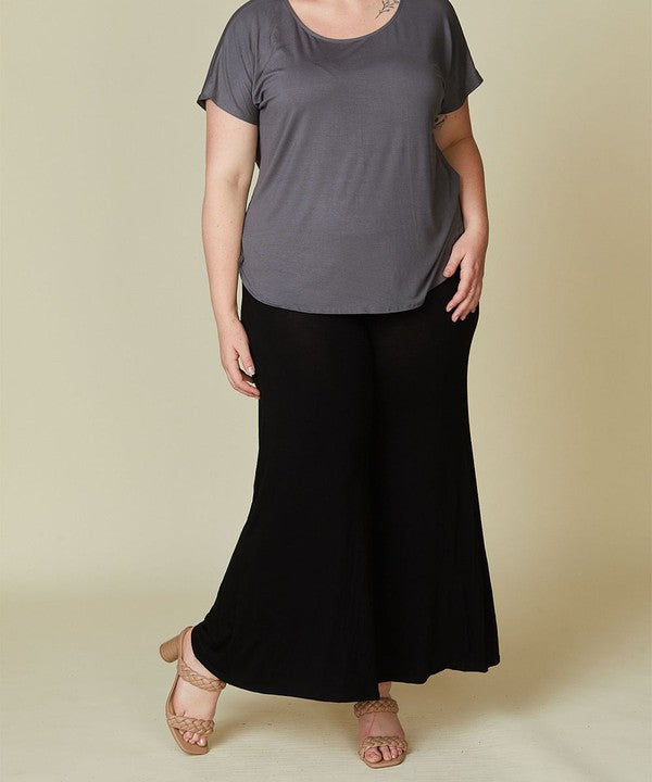 Curvy Bamboo Maxi Skirt with Side Slits - The Beaucoup Home