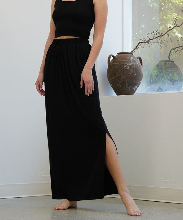 Bamboo Maxi Skirt - The Beaucoup Home