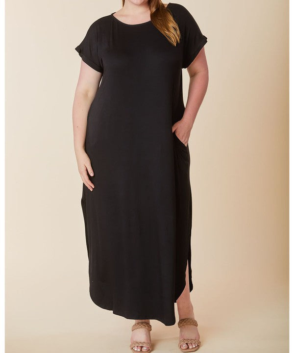 Curvy Maxi Bamboo Cotton Dress - The Beaucoup Home