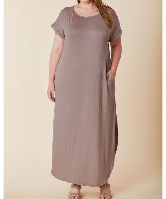 Curvy Maxi Bamboo Cotton Dress - The Beaucoup Home