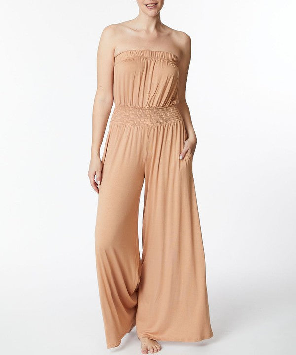 Strapless Bamboo Summer Jumpsuit - The Beaucoup Home