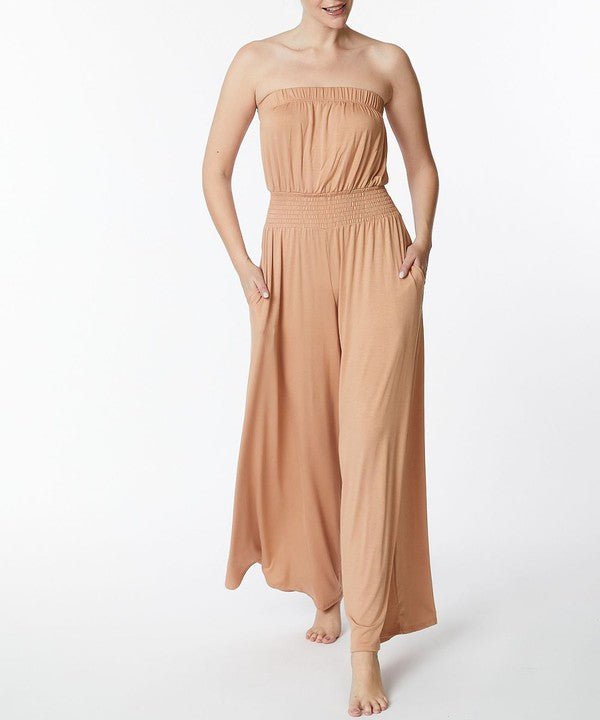 Strapless Bamboo Summer Jumpsuit - The Beaucoup Home