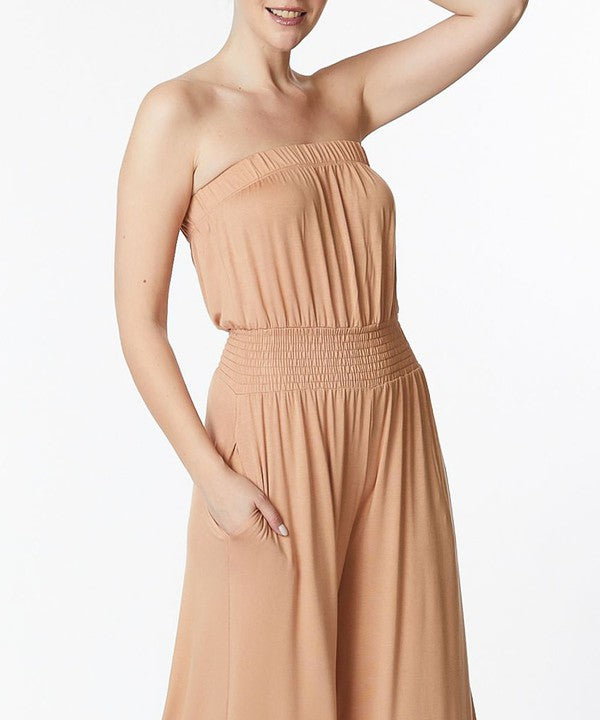 Strapless Bamboo Summer Jumpsuit - The Beaucoup Home