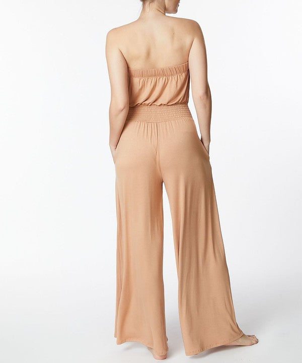 Strapless Bamboo Summer Jumpsuit - The Beaucoup Home