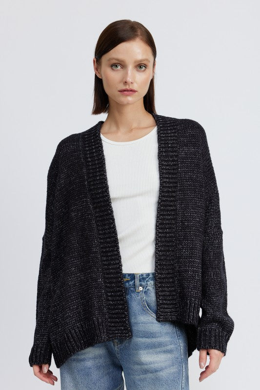 Oversized Charcoal Cardigan