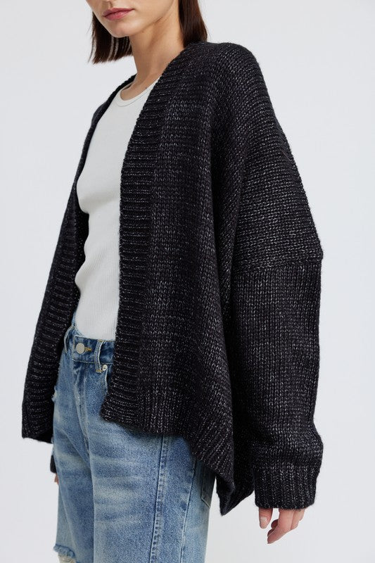 Oversized Charcoal Cardigan