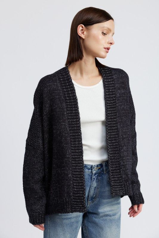 Oversized Charcoal Cardigan