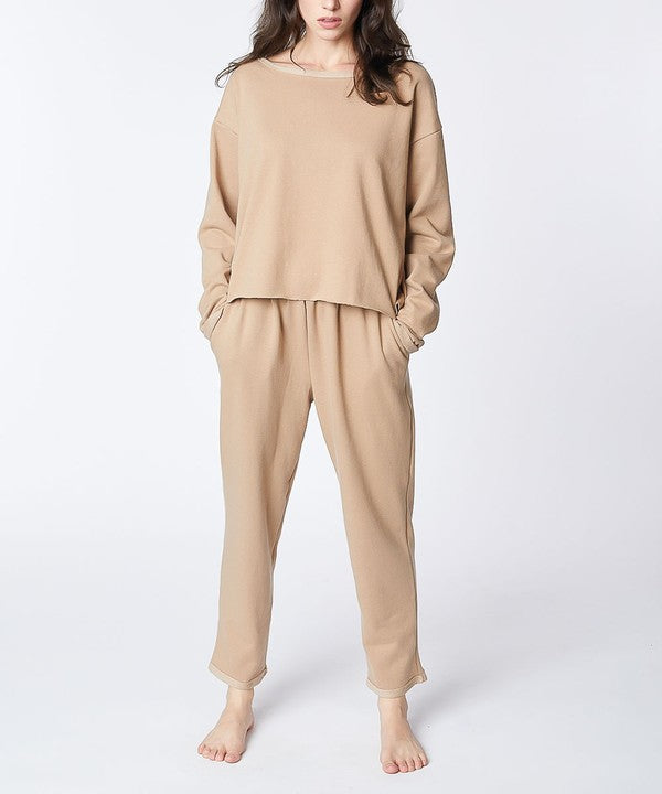 RECYCLED COTTON LOUNGEWEAR SET - The Beaucoup Home