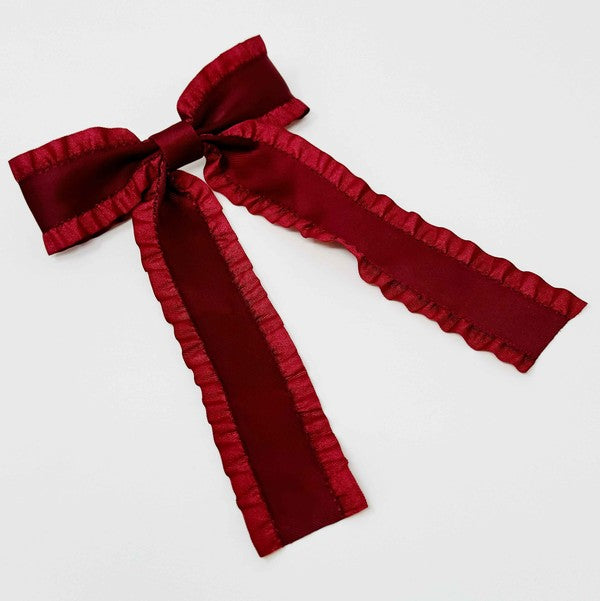 Love Game Frill Bow Hair Clip - The Beaucoup Home