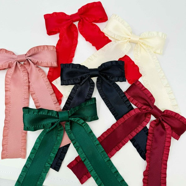 Love Game Frill Bow Hair Clip - The Beaucoup Home