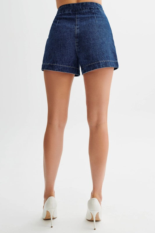 Denim Sleeveless Short Set