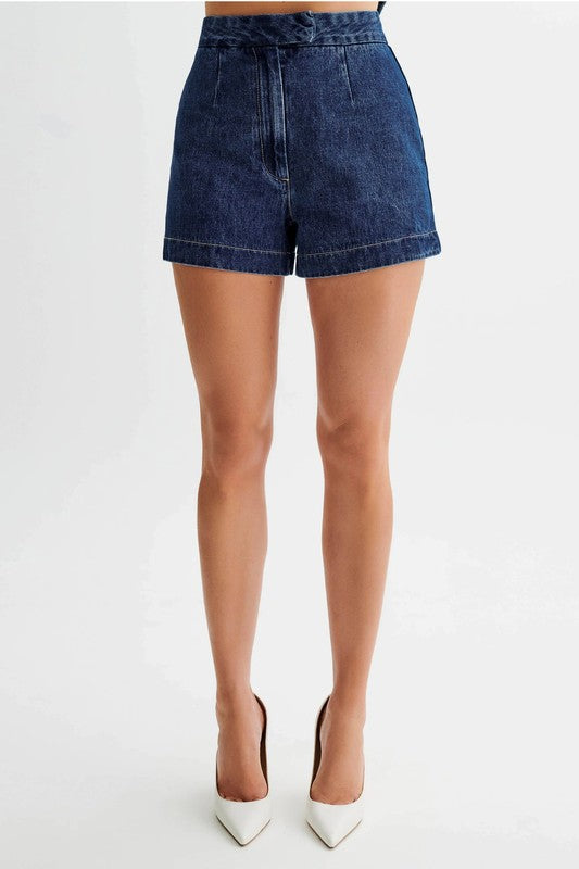 Denim Sleeveless Short Set