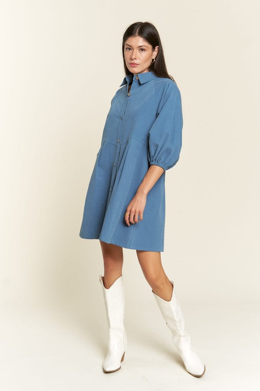 Washed denim style dress - The Beaucoup Home