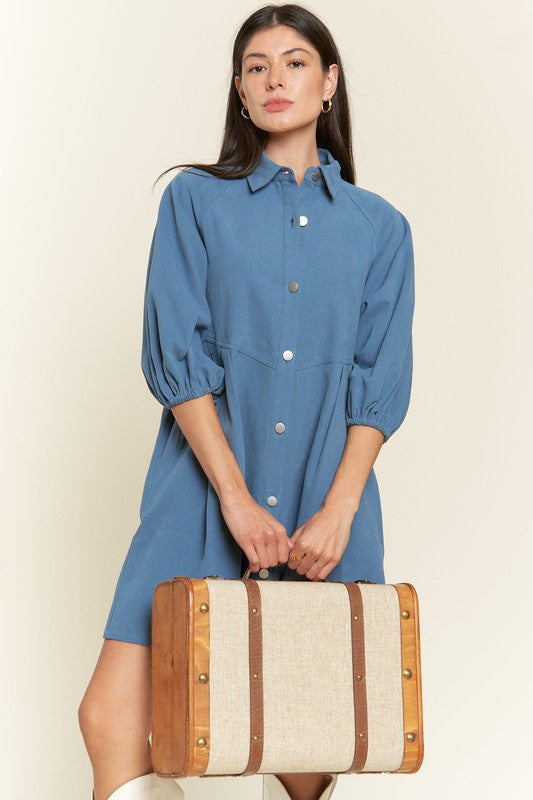 Washed denim style dress - The Beaucoup Home