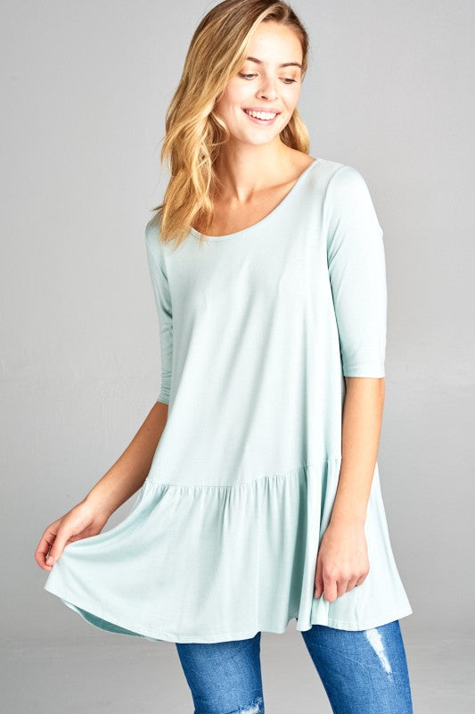 Solid Baby Doll Tunic - The Beaucoup Home