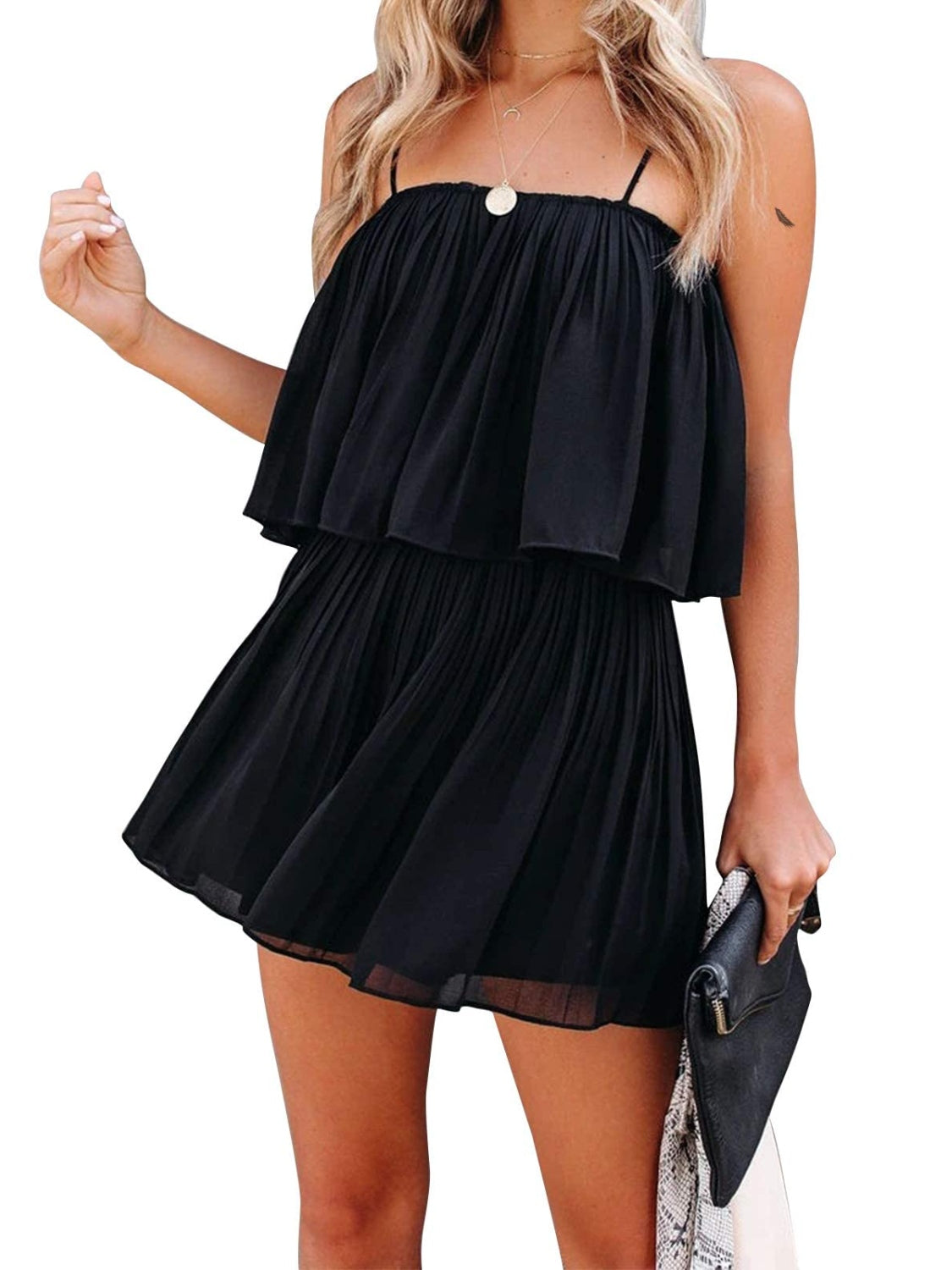 Ruched Spaghetti Strap Romper - The Beaucoup Home