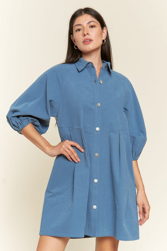 Washed denim style dress - The Beaucoup Home