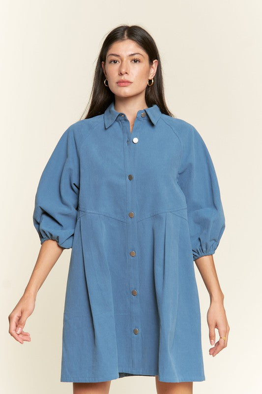 Washed denim style dress - The Beaucoup Home