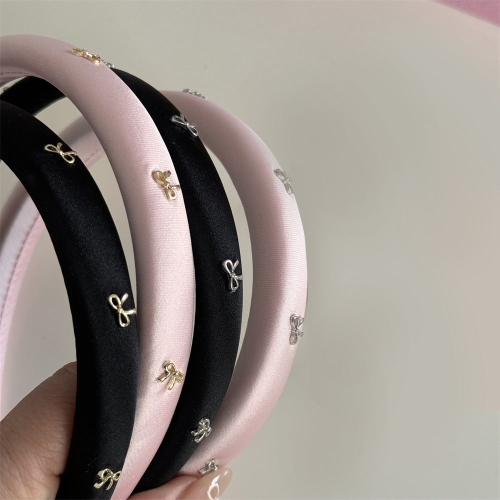 Shiny Bow Trim Headband