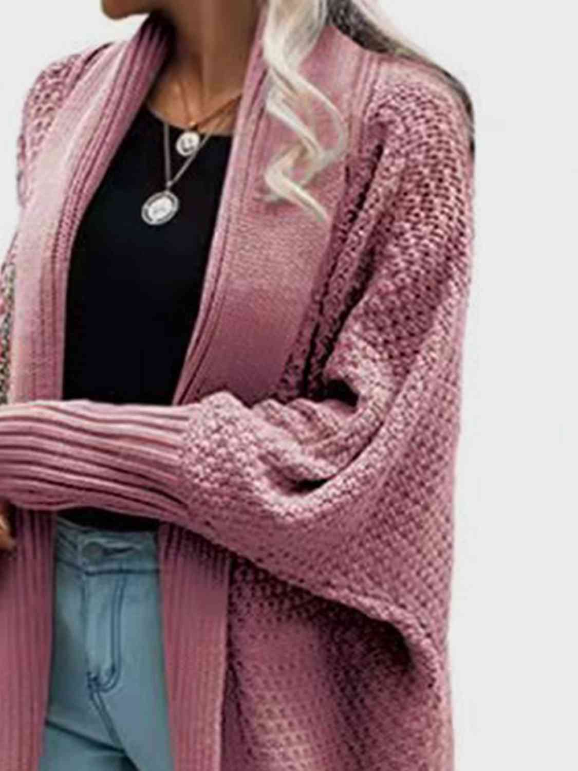 Open Front Long Sleeve Cardigan - The Beaucoup Home