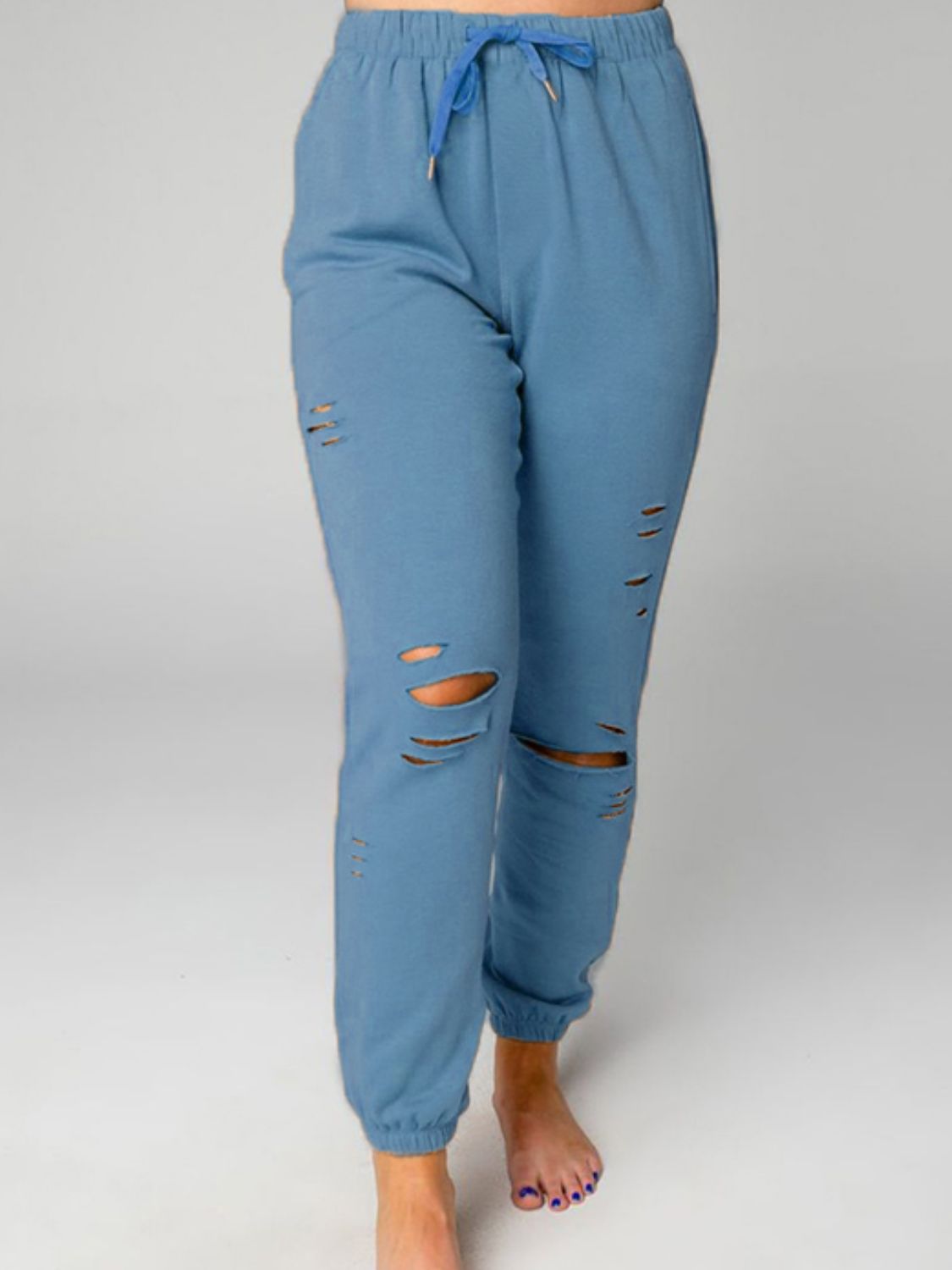 Distressed Sweatshirt and Joggers Set - The Beaucoup Home